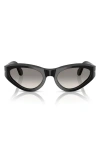 Persol 53mm Polarized Butterfly Sunglasses In Black