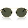 Persol 53mm Polarized Round Sunglasses In Green