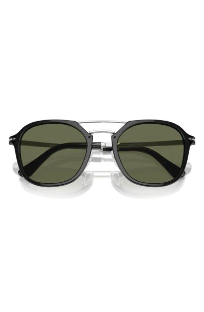 Persol 53mm Polarized Square Sunglasses In Black