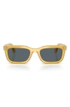 Persol 53mm Rectangular Sunglasses In Gold