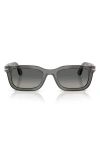 Persol 53mm Rectangular Sunglasses In Gray