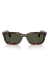Persol 53mm Rectangular Sunglasses In Brown