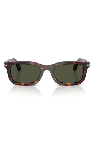 Persol 53mm Rectangular Sunglasses In Brown