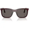 Persol 53mm Rectangular Sunglasses In Purple