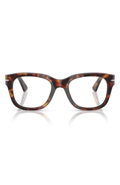 Persol 53mm Square Optical Glasses In Brown