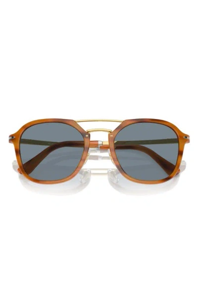 Persol 53mm Square Sunglasses In Striped Brown