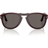 Persol 54mm Aviator Sunglasses In Dark Grey
