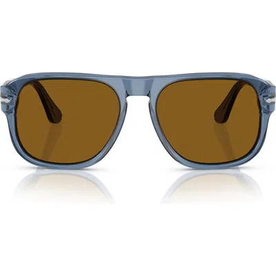 Persol 54mm Polarized Pillow Sunglasses In Brown