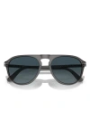 Persol 55mm Gradient Polarized Pilot Sunglasses In Transparent Grey