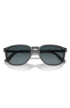 Persol 55mm Gradient Polarized Square Sunglasses In Transparent Grey