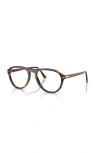 Persol 55mm Pilot Optical Glasses In Brown