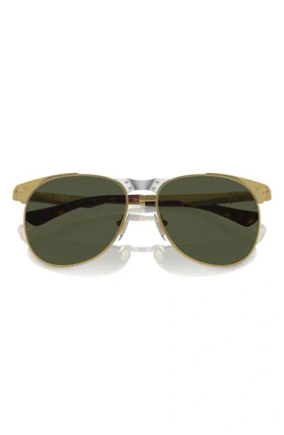 Persol 55mm Pilot Sunglasses In Green