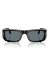 Persol Rectangular Frame Sunglasses In Black