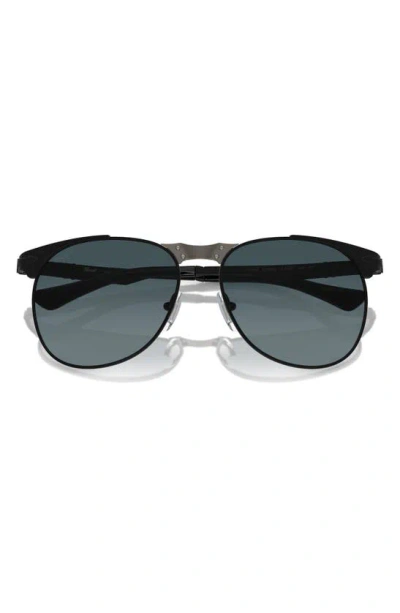 Persol 55mm Polarized Pilot Sunglasses In Black