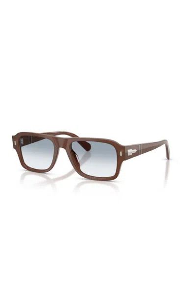 Persol 55mm Rectangle Optical Glasses In Brown