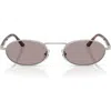 Persol 55mm Rectangular Sunglasses In Pink