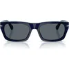 Persol 55mm Rectangular Sunglasses In Purple