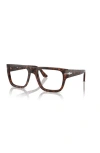 Persol 53mm Square Optical Glasses In Brown