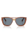 Persol 55mm Square Sunglasses In Blue Brown