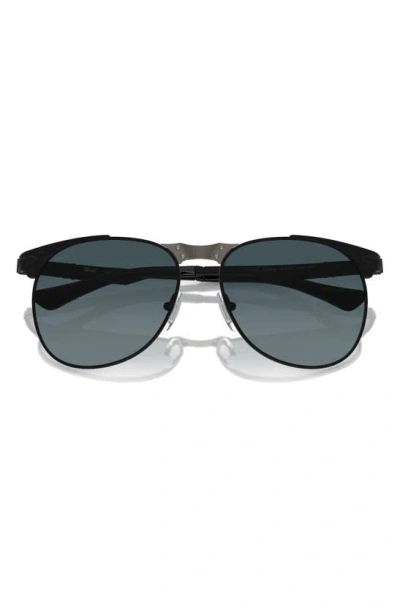 Persol 56mm Gradient Polarized Pilot Sunglasses In Black