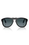 Persol 56mm Polarized Pilot Sunglasses In Orange