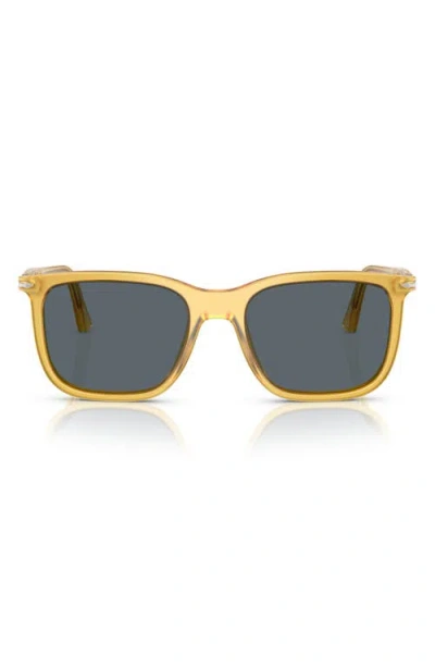 Persol 56mm Rectangular Sunglasses In Blue White