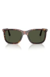 Persol 56mm Rectangular Sunglasses In Havana