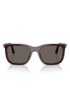 Persol 56mm Rectangular Sunglasses In Viola/grigio