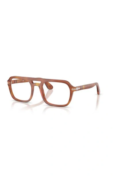 Persol 56mm Square Optical Glasses In Brown