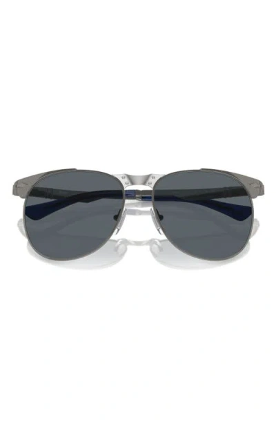 Persol 57mm Pilot Sunglasses In Gray