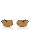 Persol 57mm Polarized Rectangular Sunglasses In Black/yellow