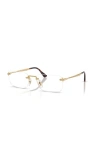 Persol 57mm Rectangle Optical Glasses In White