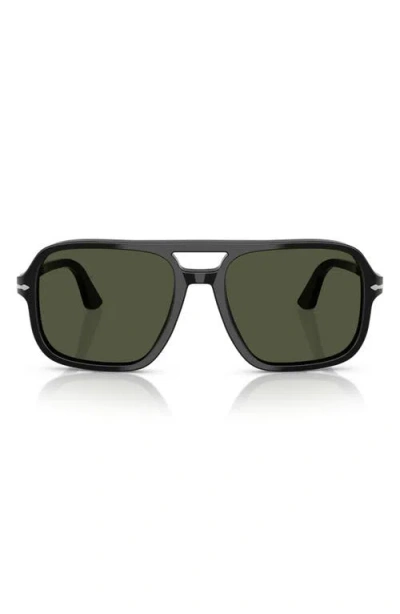 Persol 58mm Pilot Sunglasses In Black