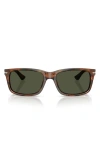 Persol 58mm Rectangular Sunglasses In Green