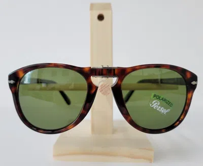 Pre-owned Persol 714/sm Sunglasses 714sm Havana Steve Mcqueen 24p1 Polarized Authentic 54m In Green