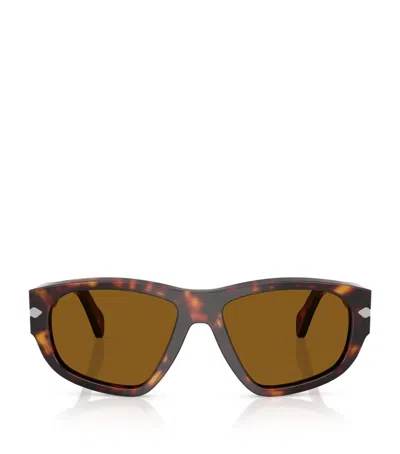 Persol Acetate Irregular Sunglasses In Brown