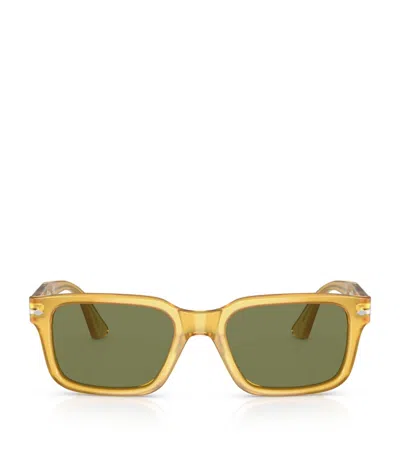 Persol Acetate Rectangle Sunglasses In Beige