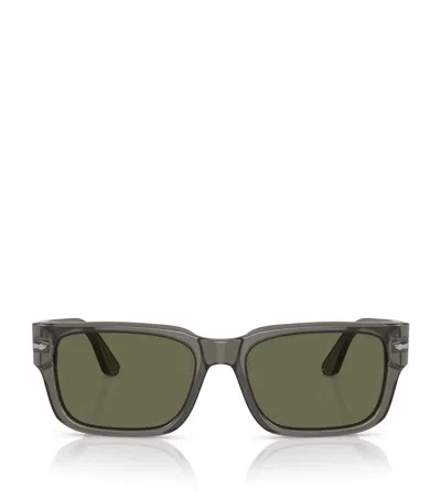 Persol Acetate Rectangle Sunglasses In Grey