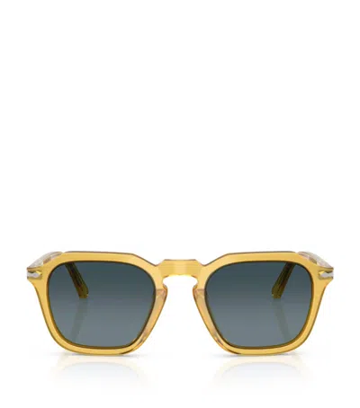 Persol Acetate Square Sunglasses In Beige
