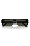 Persol Adrien 55mm Rectangular Sunglasses In Black