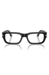 Persol Adrien 58mm Rectangular Optical Glasses In Black