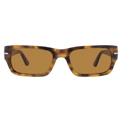 Persol Adrien Brown Rectangular Unisex Sunglasses Po3347s 121033 55 In Pink