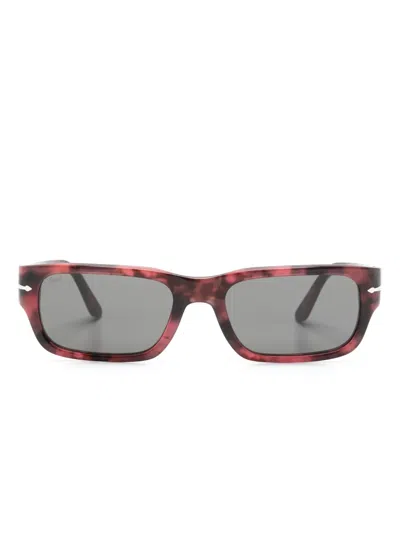 Persol Adrien Rectangle-frame Sunglasses In Red