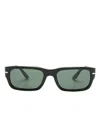 Persol Adrien Rectangle-frme Sunglasses In Black