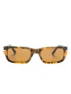 Persol Adrien Tortoiseshell Rectangle-frame Sunglasses In Brown