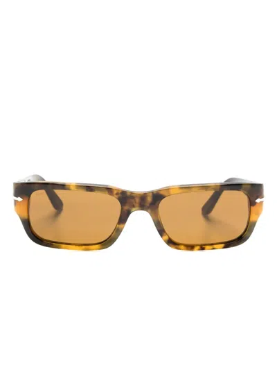Persol Adrien Tortoiseshell Rectangle-frame Sunglasses In Brown