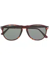 Persol Angular Sunglasses In 棕色