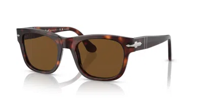Pre-owned Persol Authentic  Po3269s 24/57 52mm Havana/brown Polarized Lens
