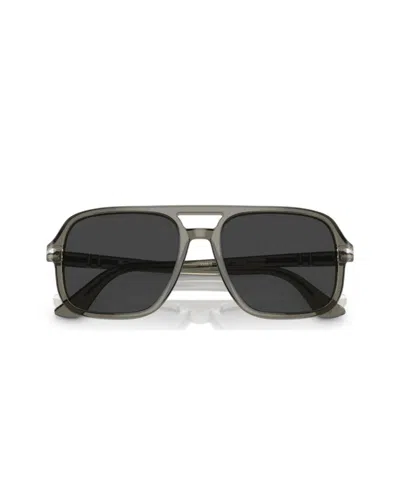Pre-owned Persol Authentic  Po3328s 110348 55mm Smoke/black Polarized Lens