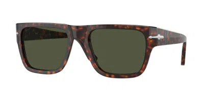 Pre-owned Persol Authentic  Po3348s 24/31 57mm Havana/green Lens
